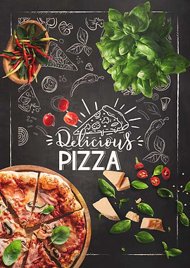 Delicious Pizza Chalboard