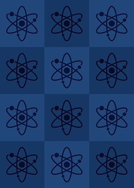 Atom Science Icons Pop Art