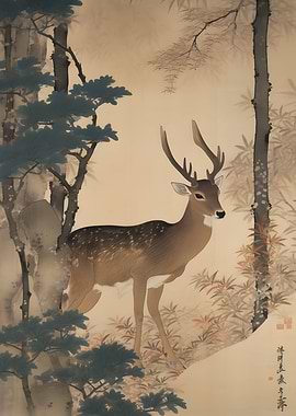 Deer Ukiyo e