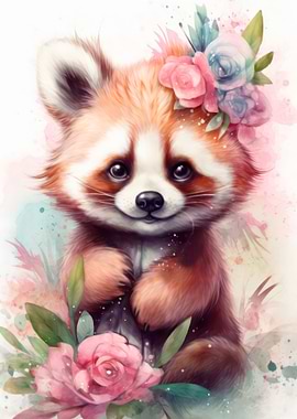Cute little red panda