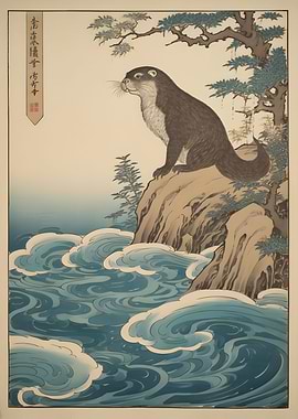 Beaver Ukiyo e
