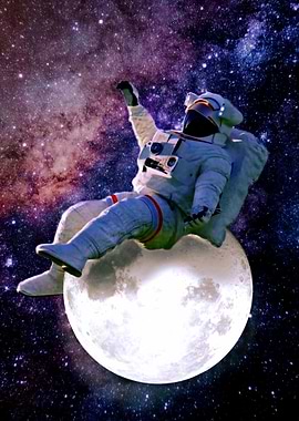 astronaut on the moon