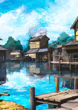 Wooden Cabin Village