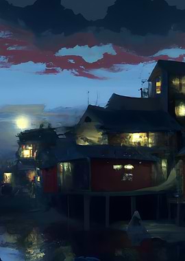 Coastal Village Asleep