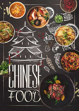 Chinese Snack Chalkboard