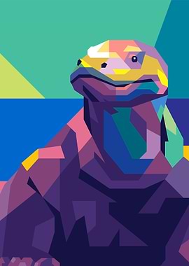 Komodo Dragon Pop Art