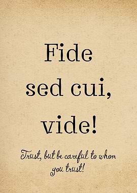 Latin Quote Trust But Be