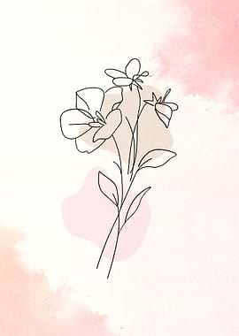 Minimalist Abstract Flower