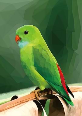 Low Poly Parakeet