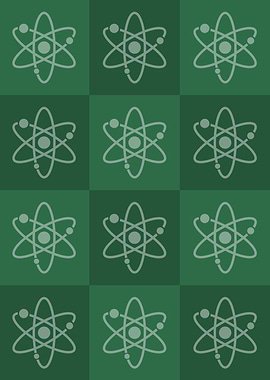 Atom Science Icons Pop Art
