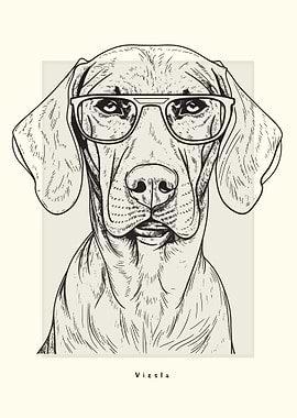 Vizsla Illustration