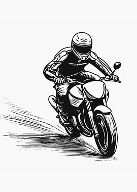 Sketch of motorcross