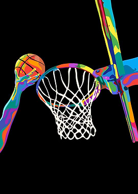 Basketball slam dunk