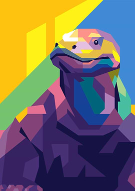 Komodo Dragon Pop Art