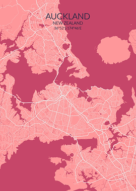 Auckland Pink Rose Map