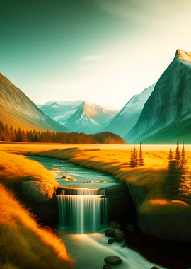 WATER FLOW FROM THE MOUNTA