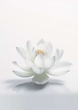 White Zen Calming Lotus