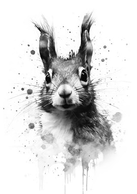 Squirrel Beauty Watercolor