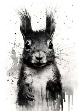 Squirrel Beauty Black Ink