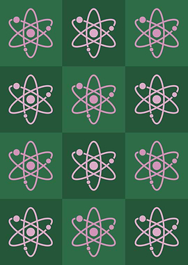 Atom Science Icons Pop Art