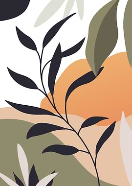 Leaf tropical abstract