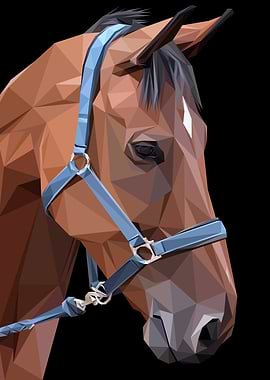 Brown Horse Low Poly