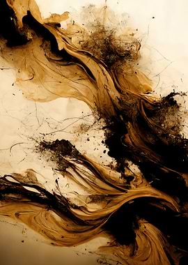 Golden particle stream