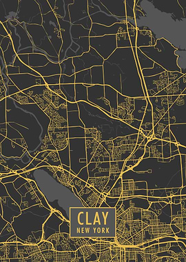 Clay New York City Map