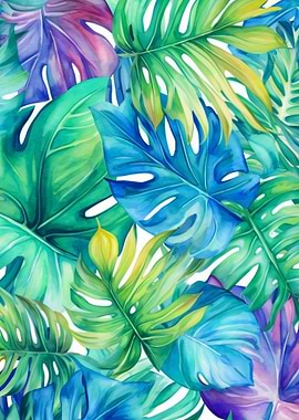 exotic colorful leaves