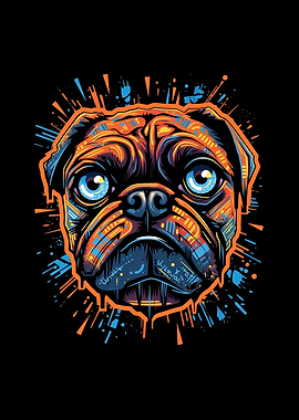 Pug Head Face Pug Owner