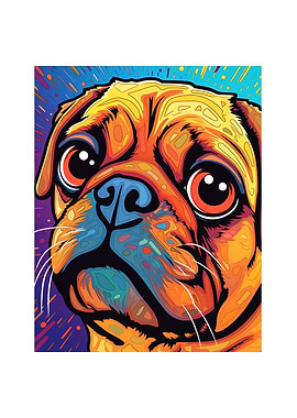 Pug Head Face Pug Owner