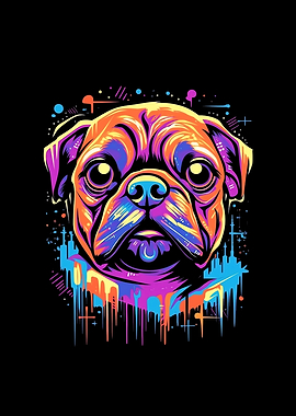 Pug Head Face Pug Owner