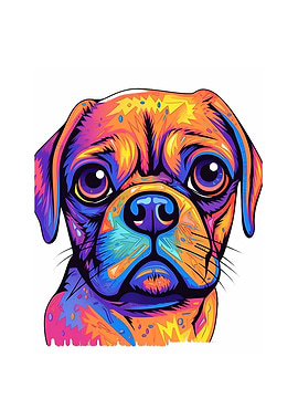 Pug Head Face Pug Owner