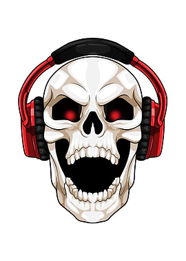 Skull Headphone Music