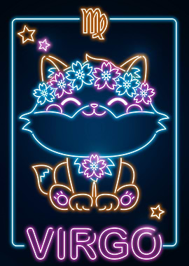 Retro Virgo Sign