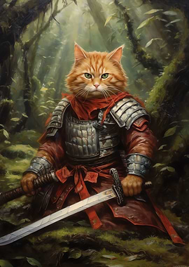 Samurai Cat Japanese