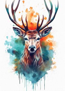 Deer Watercolor