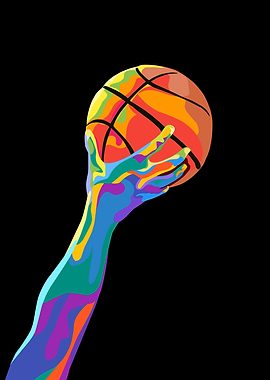 Baskteball in pop art