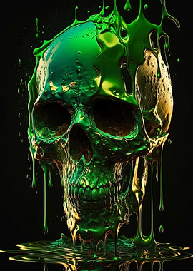 Golden Skull Poison Green