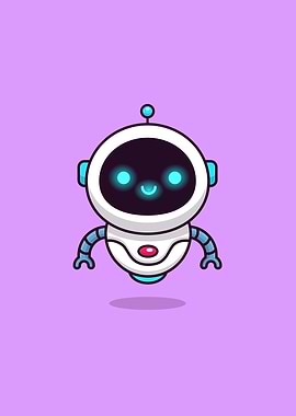 Cute Robot Cartoon