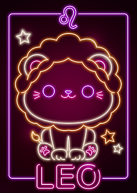 Kawaii Leo Sign