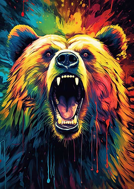 Bear Illustration Pop Art