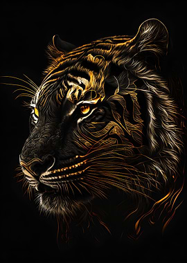 Black gold tiger