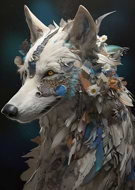 Lone Wolf Reflections Art