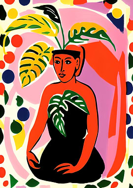 Plant Lady Mid Century