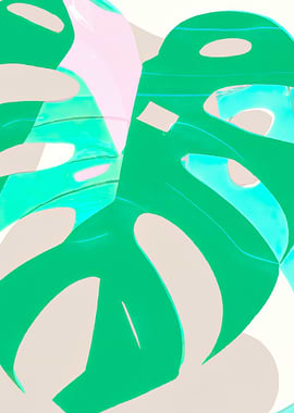 Monstera Plant Abstract