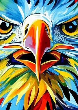 Bald Eagle Face Portrait
