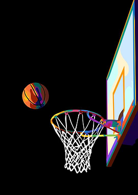 basketball in pop art