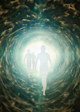 Human souls in a tunnel