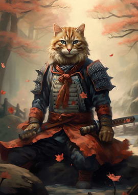 Samurai Cat Japanese